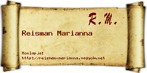 Reisman Marianna névjegykártya